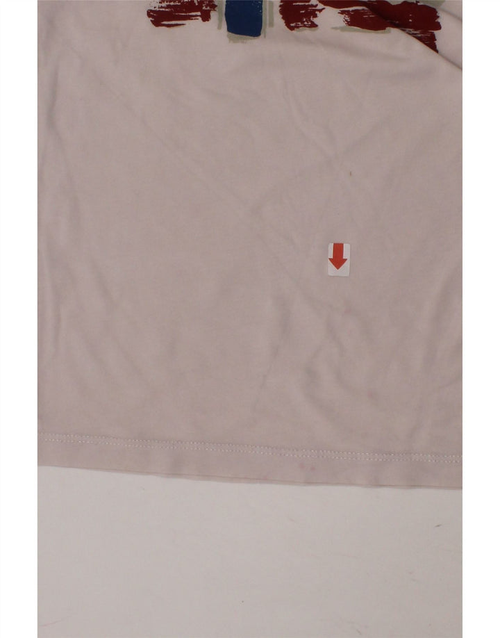 NAPAPIJRI Boys Graphic Top Long Sleeve 7-8 Years White Vintage Napapijri and Second-Hand Napapijri from Messina Hembry 