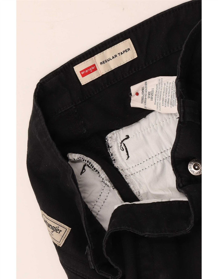 Wrangler Mens Regular Tapered Cargohose W32 L30 Schwarze Baumwolle