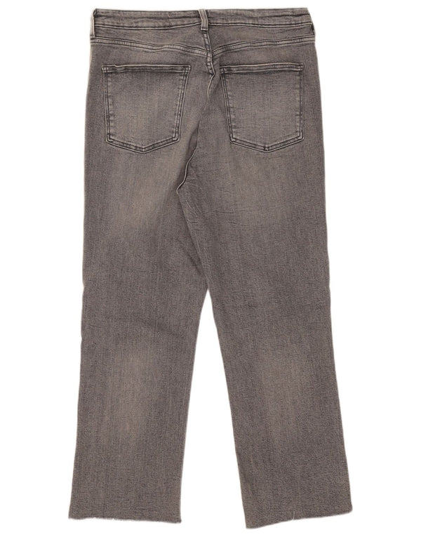 Kurze Jeans für Damen von Zara, EU 46, XL, B36, L25, graue Baumwolle