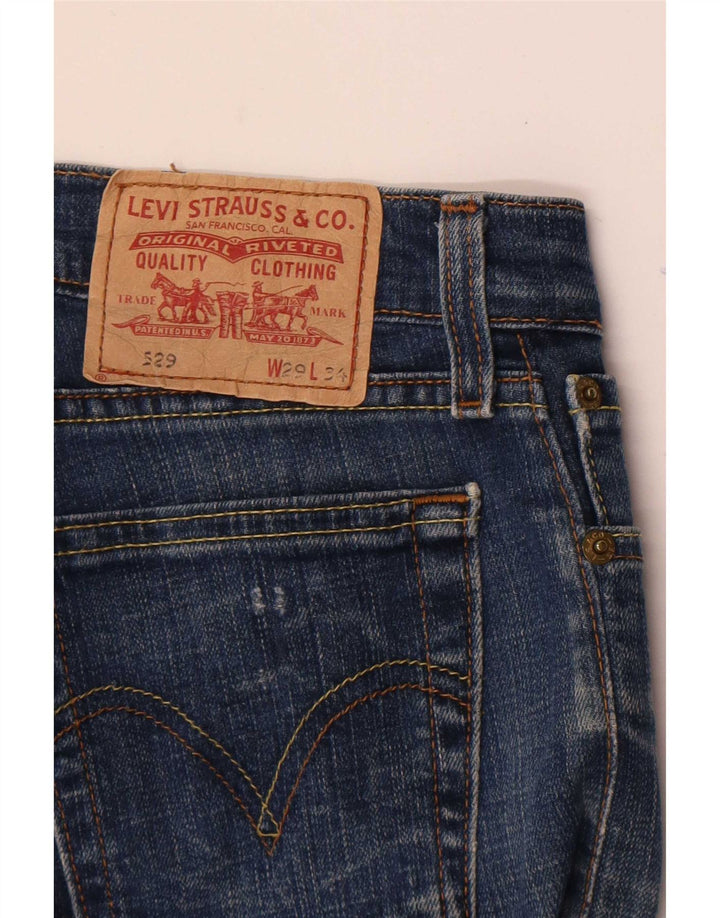 Levi's Damen 529 Curvy Bootcut Jeans W29 L26 Blau