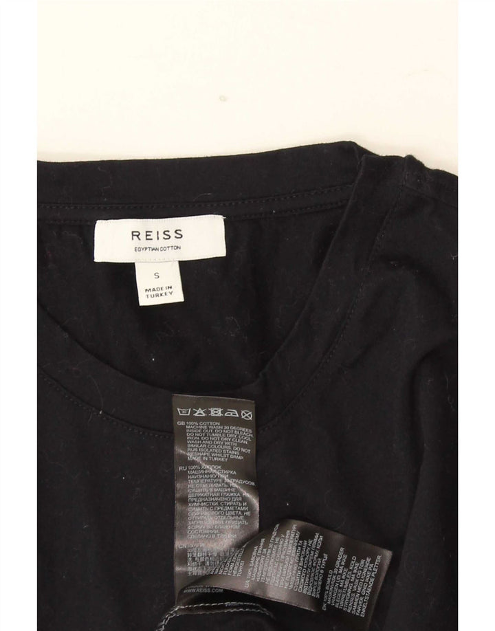 Reiss Herren T-Shirt Top Small Grau Colourblock Baumwolle