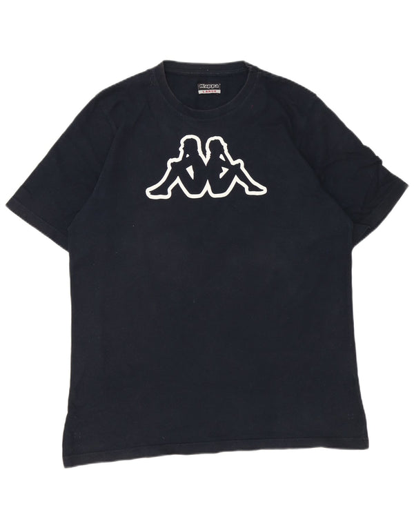 Kappa Herren-T-Shirt mit Grafik, groß, marineblau, Baumwolle