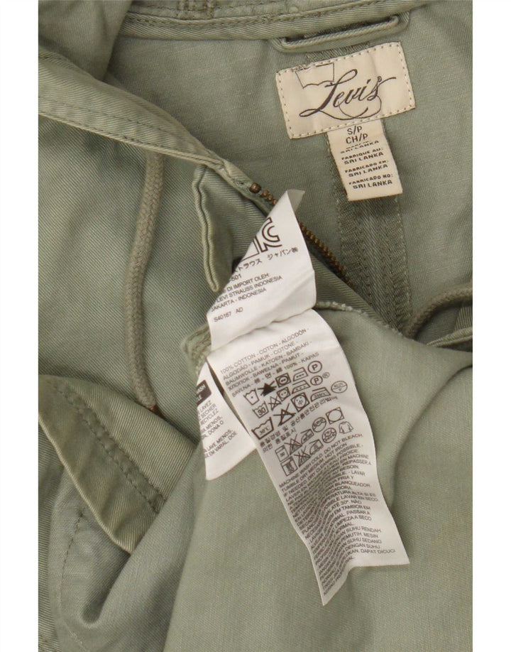 Levi's Damen-Utility-Jacke mit Kapuze, UK 10, Größe S, grüne Baumwolle
