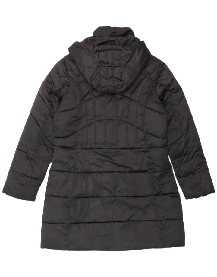 Astrolabio Wattierte Damenjacke mit Kapuze, UK 14, Größe L, Schwarz, Polyester