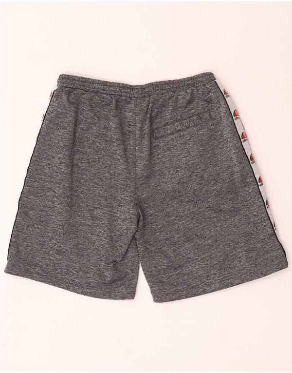 Ellesse Herren-Sportshorts mit Grafik, mittelgrau meliertes Polyester