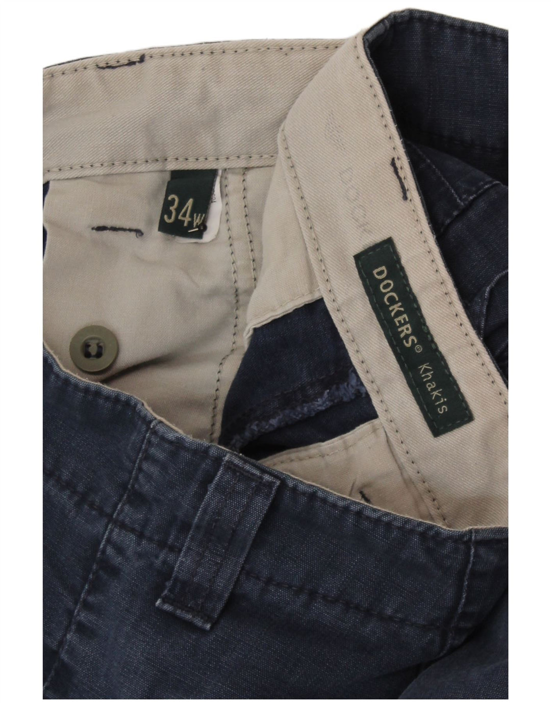 Dockers Herren Khakis Cargo Shorts W34 Große marineblaue Baumwolle
