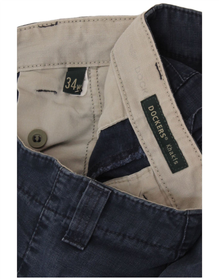 Dockers Herren Khakis Cargo Shorts W34 Große marineblaue Baumwolle