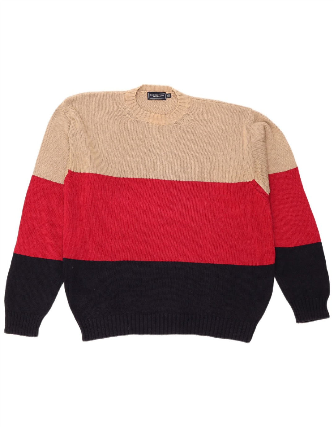 Brooksfield Herren Pullover mit Rundhalsausschnitt IT 50 Medium Mehrfarbig