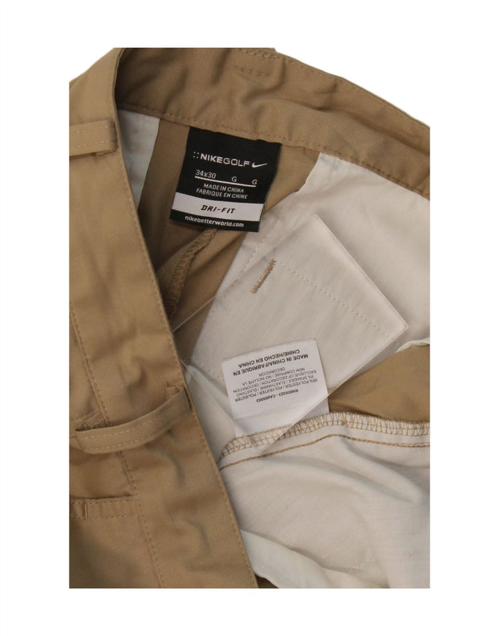 NIKE Herren Dri Fit Straight Chino Hose W34 L30 Beige Polyester