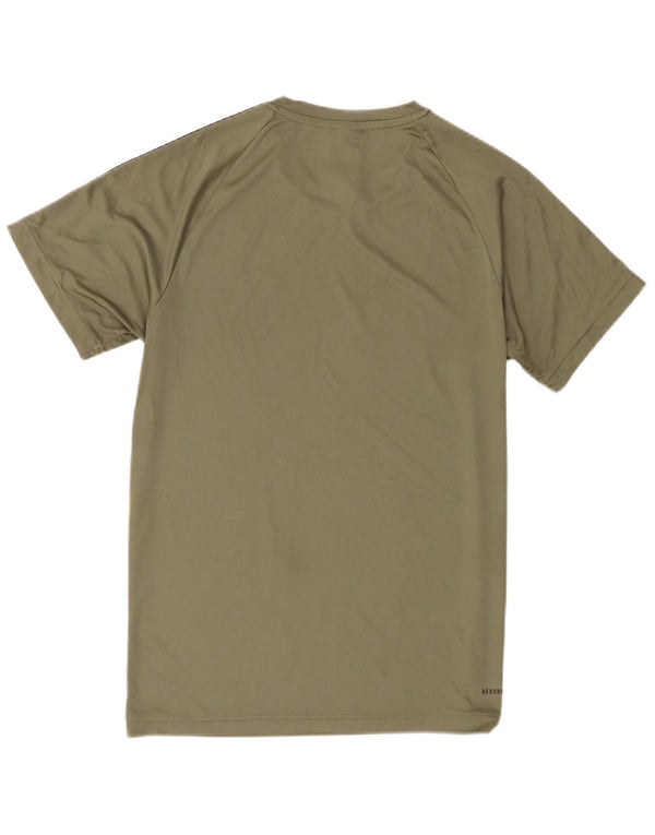 Adidas Herren Aeroready T-Shirt Top Small Khaki Polyester