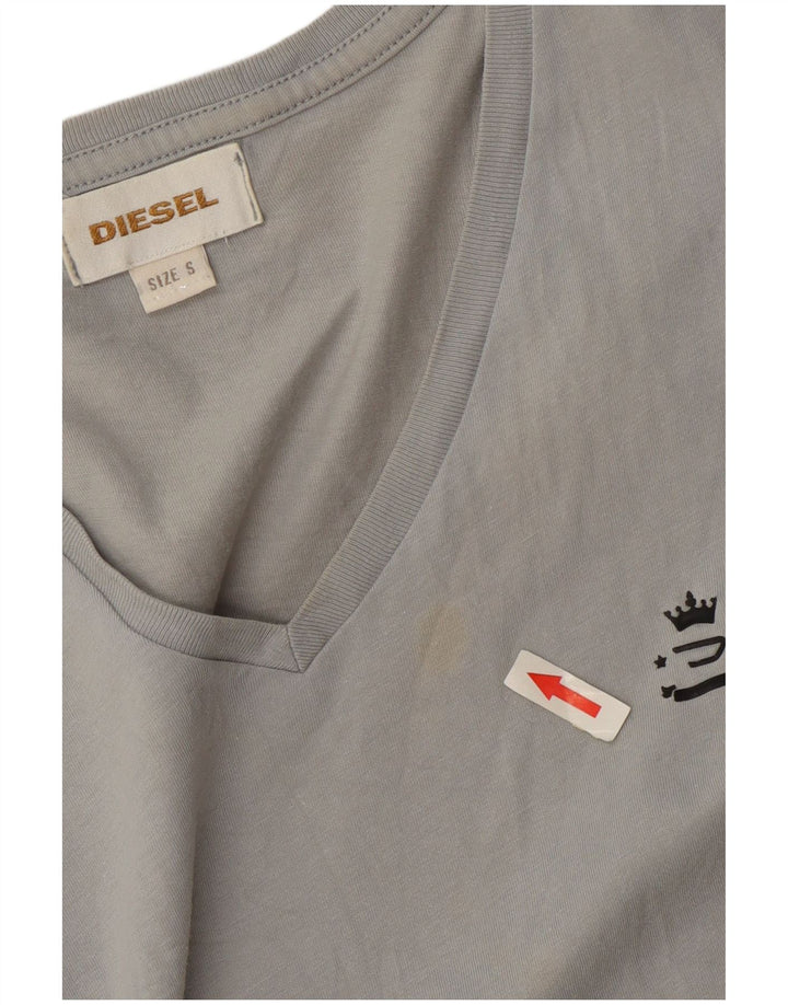 Diesel Herren T-Shirt Top Small Grau Baumwolle