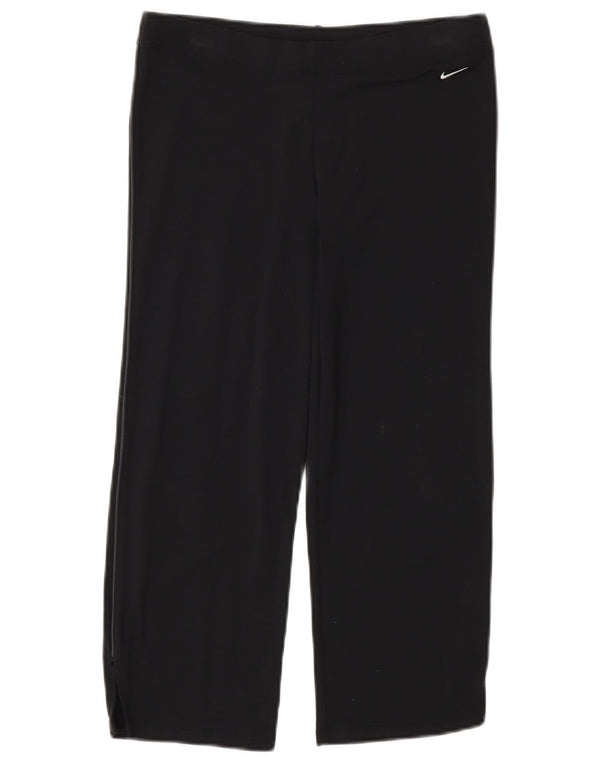 Nike Damen Dri Fit Capri Trainingshose UK 8/10 Small Schwarz