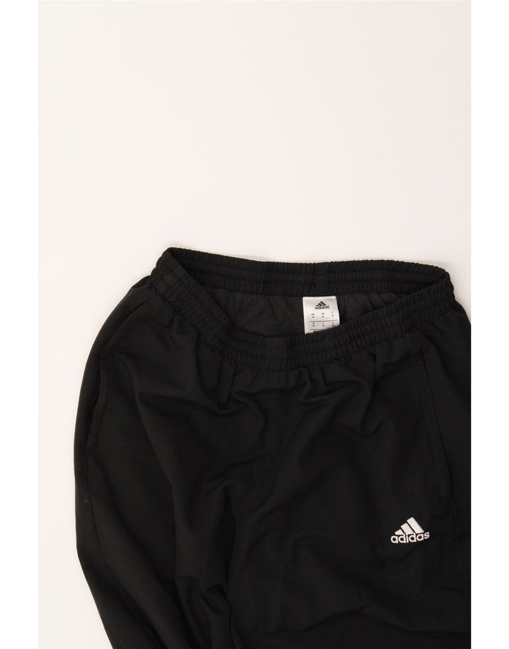 ADIDAS Womens Tracksuit Trousers Joggers UK 12 Medium  Black Polyester Vintage Adidas and Second-Hand Adidas from Messina Hembry 