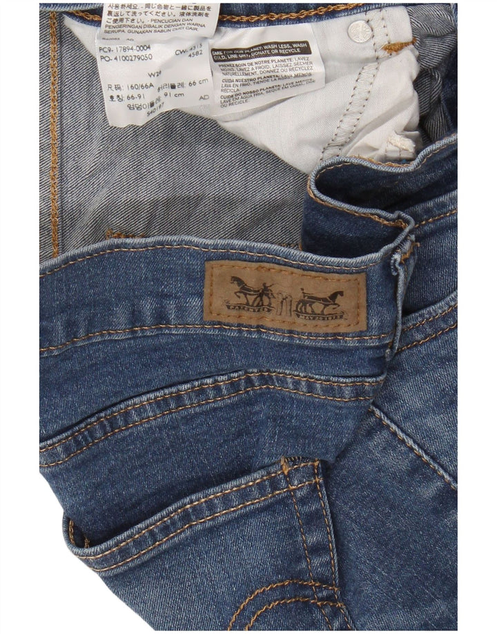 LEVI'S Damen Jeansshorts W26 Small Blaue Baumwolle