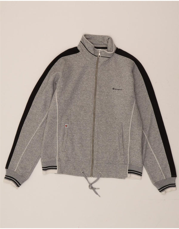 Champion Damen-Trainingsanzug-Top-Jacke, UK 16, Größe L, Grau, Colourblock-Baumwolle