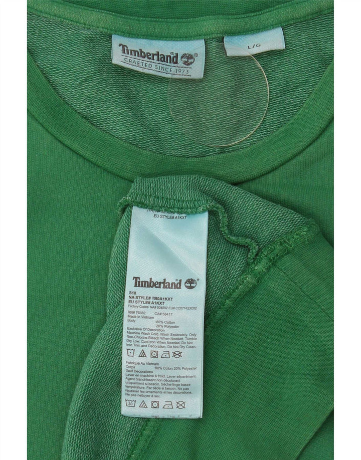 Timberland Herren Sweatshirt Pullover Große grüne Baumwolle