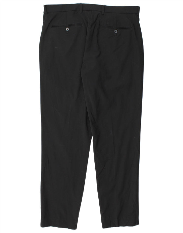 Marks & Spencer Herren Autograph Slim Anzughose W34 L31 Schwarze Wolle