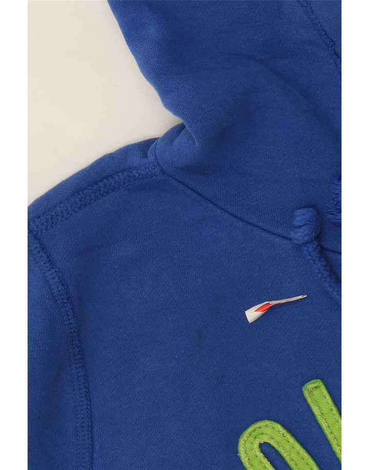 Hollister Herren-Kapuzenpullover mit Grafik, mittelblaue Baumwolle
