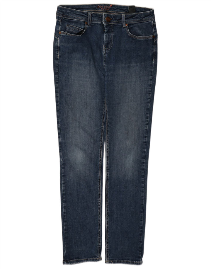 Marks & Spencer Damen Per Una Slim Jeans UK 12 Medium W28 L30 Blaue Baumwolle