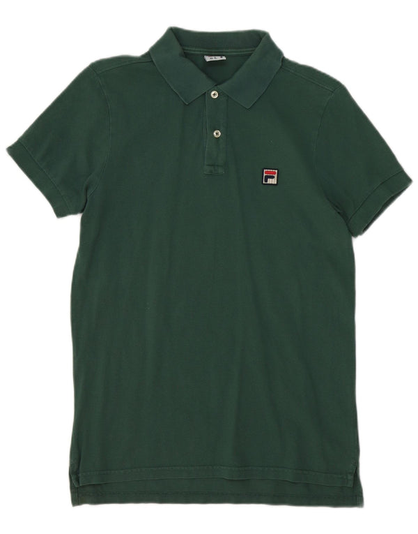 Fila Herren Tennis Poloshirt IT 42 XS Grüne Baumwolle
