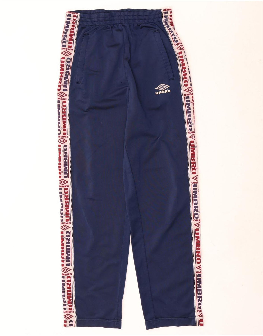Umbro Herren-Trainingshose mit Grafik, Größe S, marineblaues Farbblock-Polyester