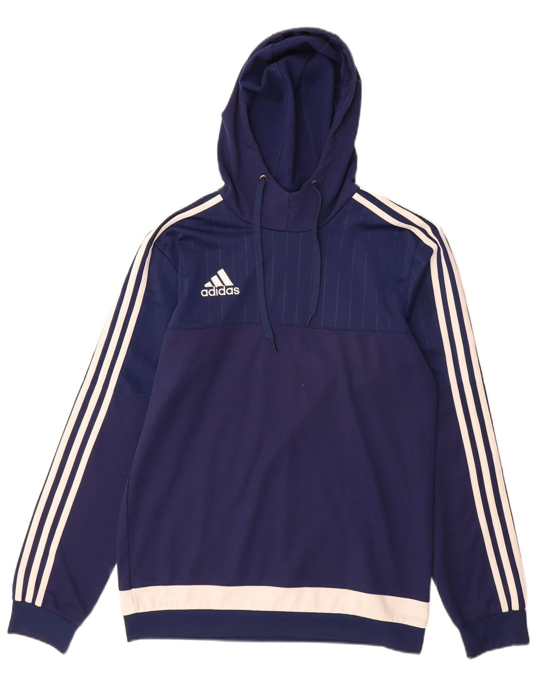 Adidas Herren Kapuzenpullover, klein, marineblau, Colourblock-Polyester