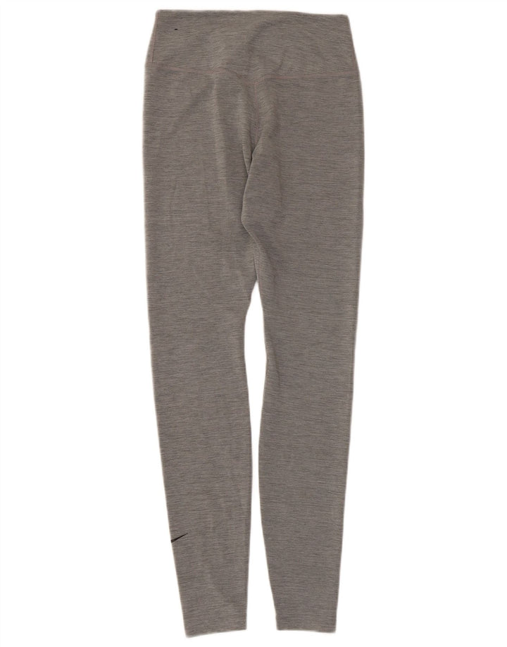 Nike Dri-Fit-Leggings für Damen, UK 8, Größe S, grau geflecktes Polyester