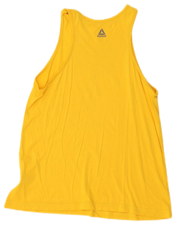 Reebok Damen Les Mills Graphic Vest Top UK 8/10 Small Gelb
