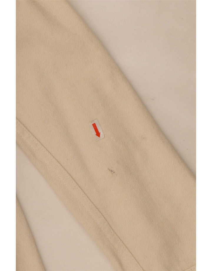 Zara Damen Utility-Jacke UK 14 Medium Off White Baumwolle