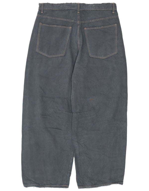 Zara Damen Balloon High Waist Loose Jeans EU 42 Large W32 L29 Grau