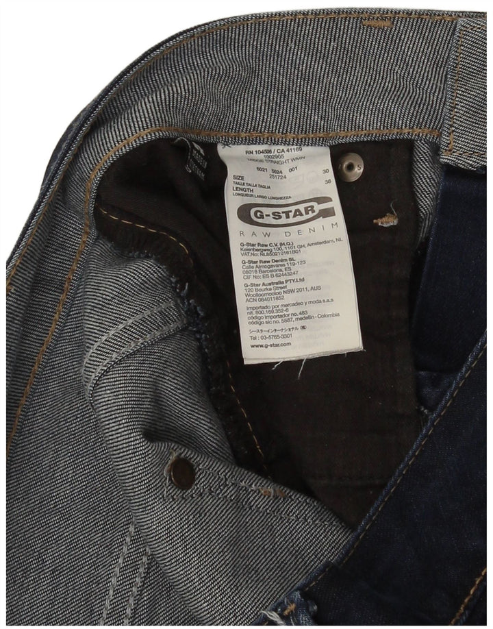 G-Star Damen Straight Jeans W30 L36 Marineblaue Baumwolle