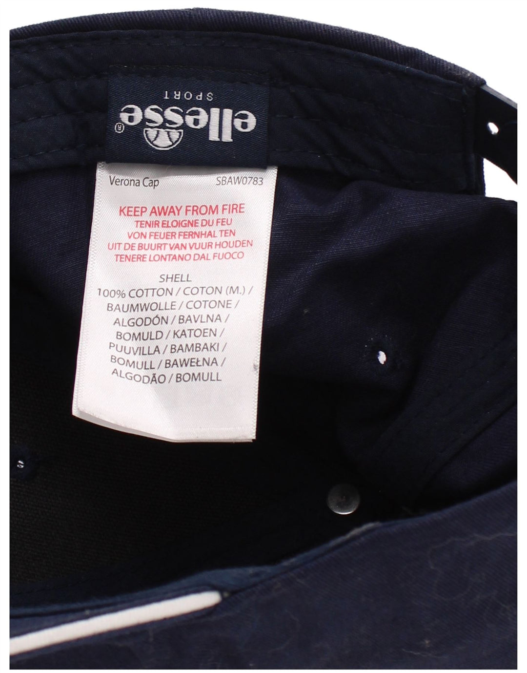 Ellesse Herren-Baseballkappe mit Grafik, Einheitsgröße, marineblaue Baumwolle
