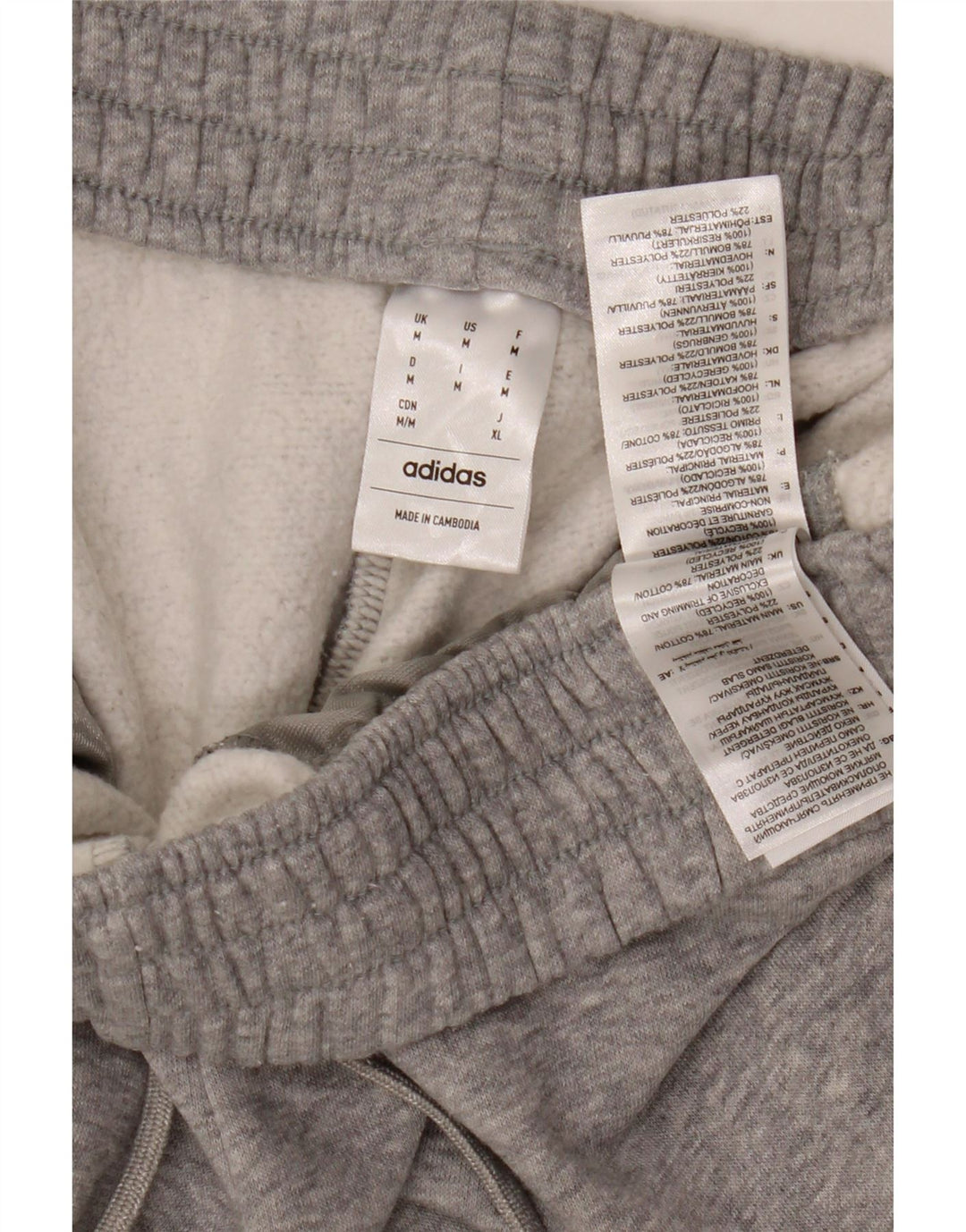 ADIDAS Damen Trainingshose Jogger UK 14 Mittelgraue Baumwolle