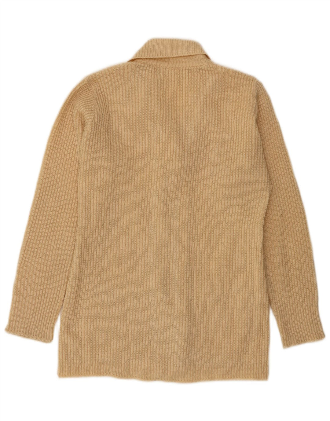 Vintage Damen Cardigan Pullover UK 12 Medium Beige