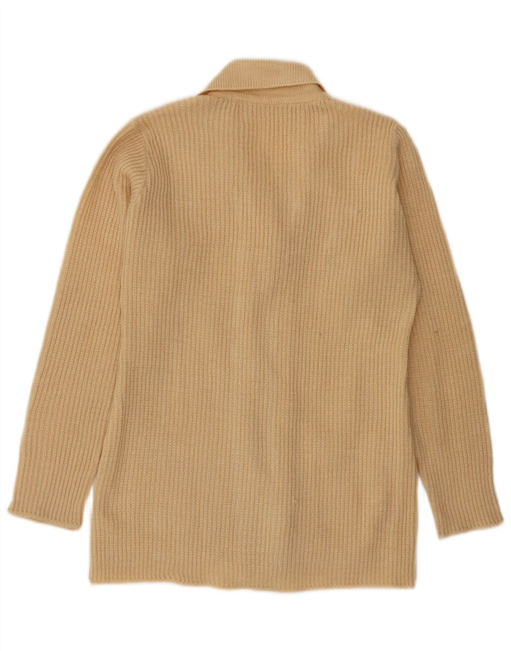 Vintage Damen Cardigan Pullover UK 12 Medium Beige