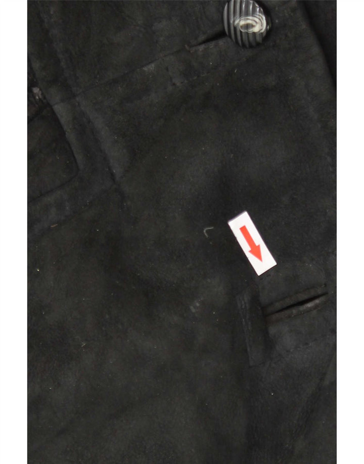 Conbipel Damen Übergroße Wildlederjacke IT 40 Small Black Animal Print