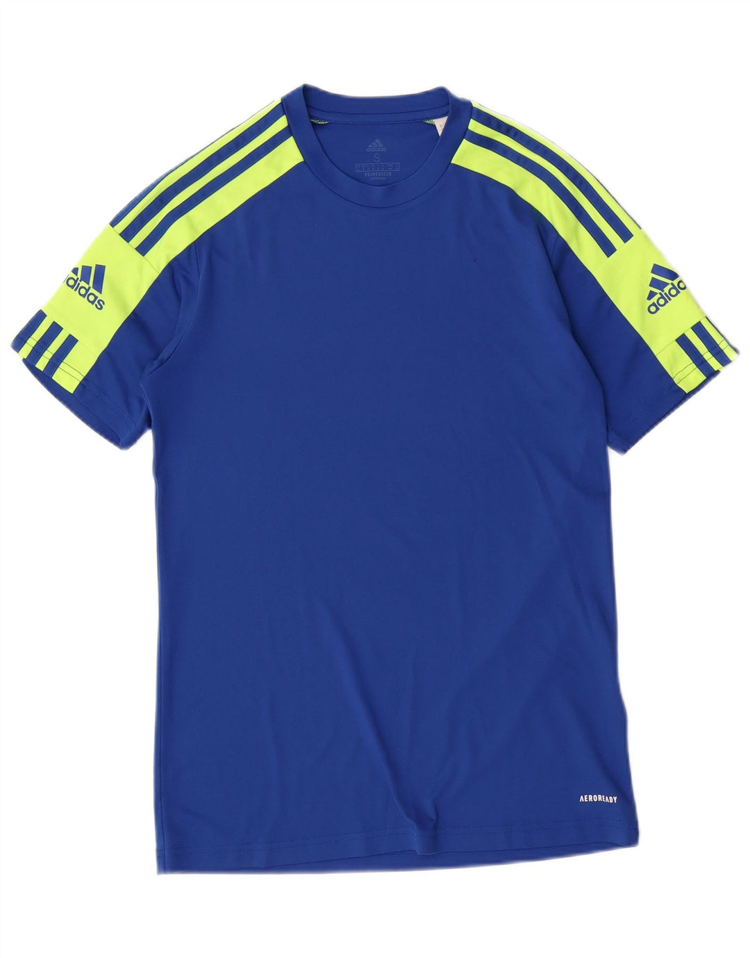 Adidas Herren Aeroready Graphic T-Shirt Top Small Blau Colourblock Polyester