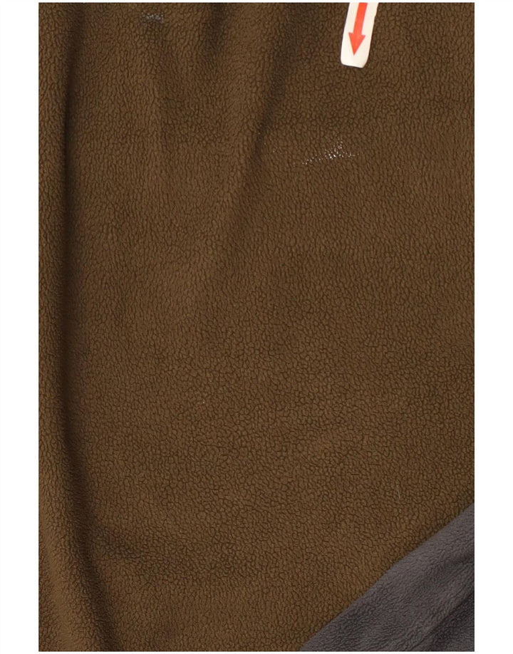 Columbia Herren-Fleecepullover mit Reißverschluss am Hals, klein, Khaki, Farbblock-Polyester
