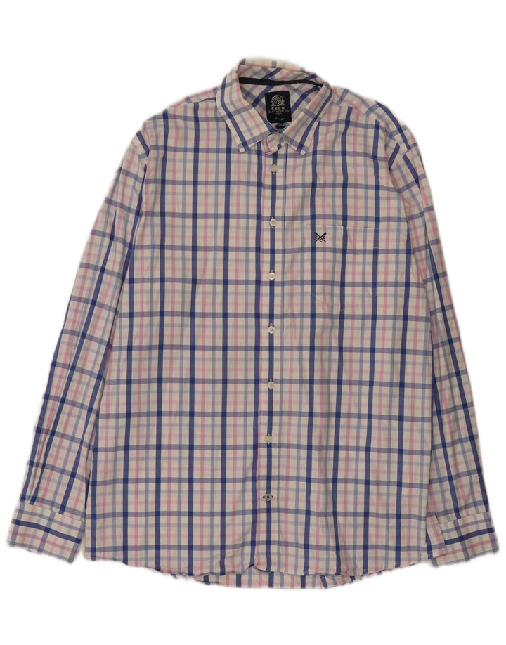 Crew Clothing Herren-Hemd mit klassischer Passform, groß, mehrfarbig, kariert, Baumwolle