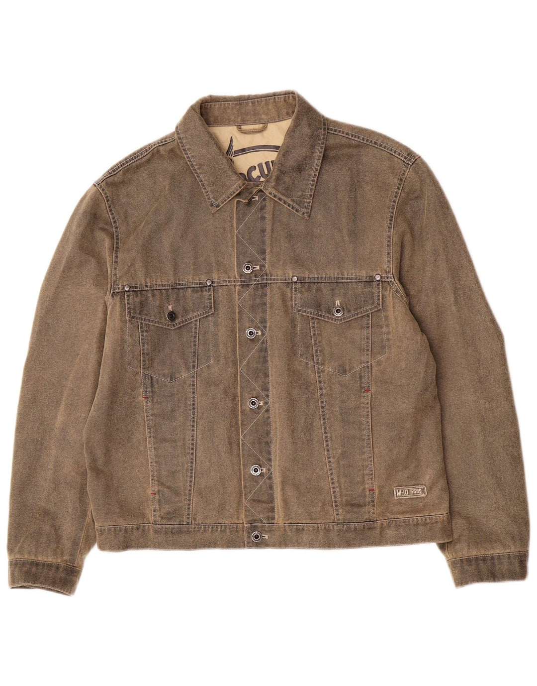 Mercury Herren Jeansjacke IT 50 Große braune Baumwolle