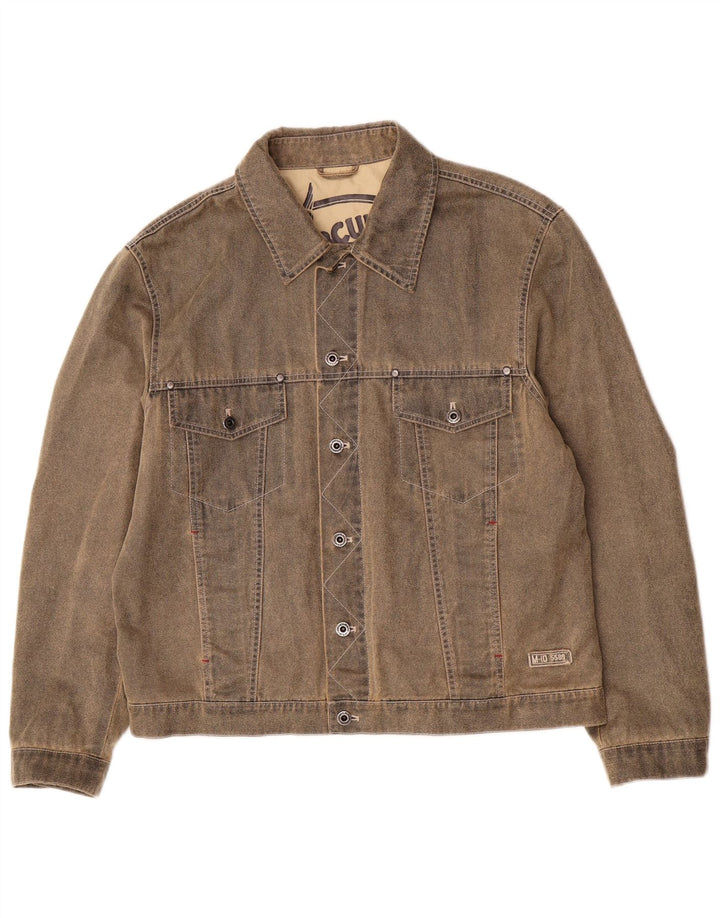 Mercury Herren Jeansjacke IT 50 Große braune Baumwolle