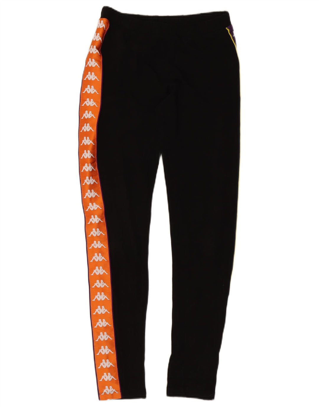 Kappa Womens Graphic Leggings UK 10 Small Schwarz Colourblock