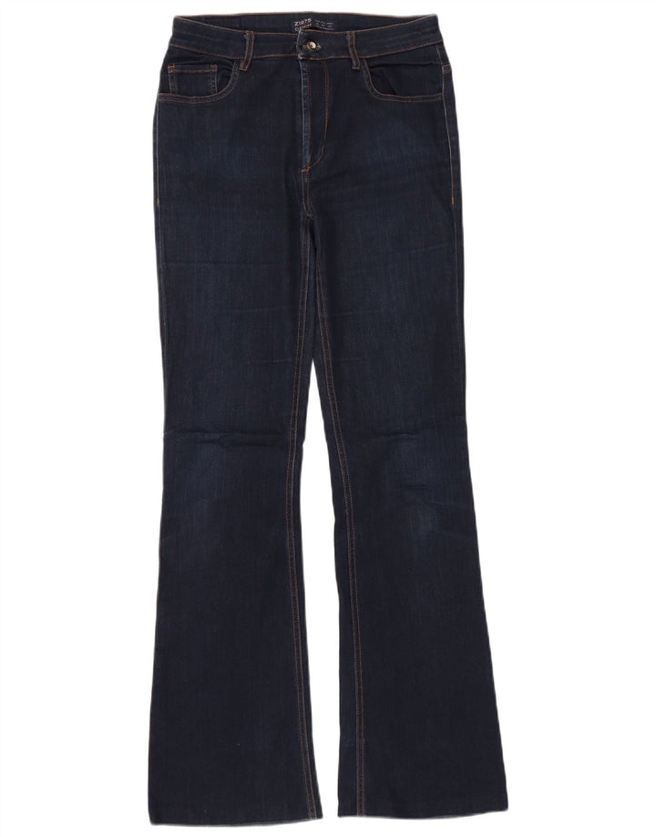 Zara Damen Schlagjeans EU 40 Mittel W30 L32 Marineblau