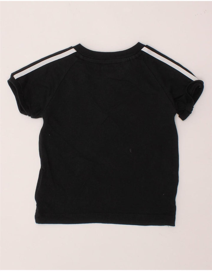 ADIDAS T-Shirt für Baby-Jungen, 6–9 Monate, schwarze Baumwolle