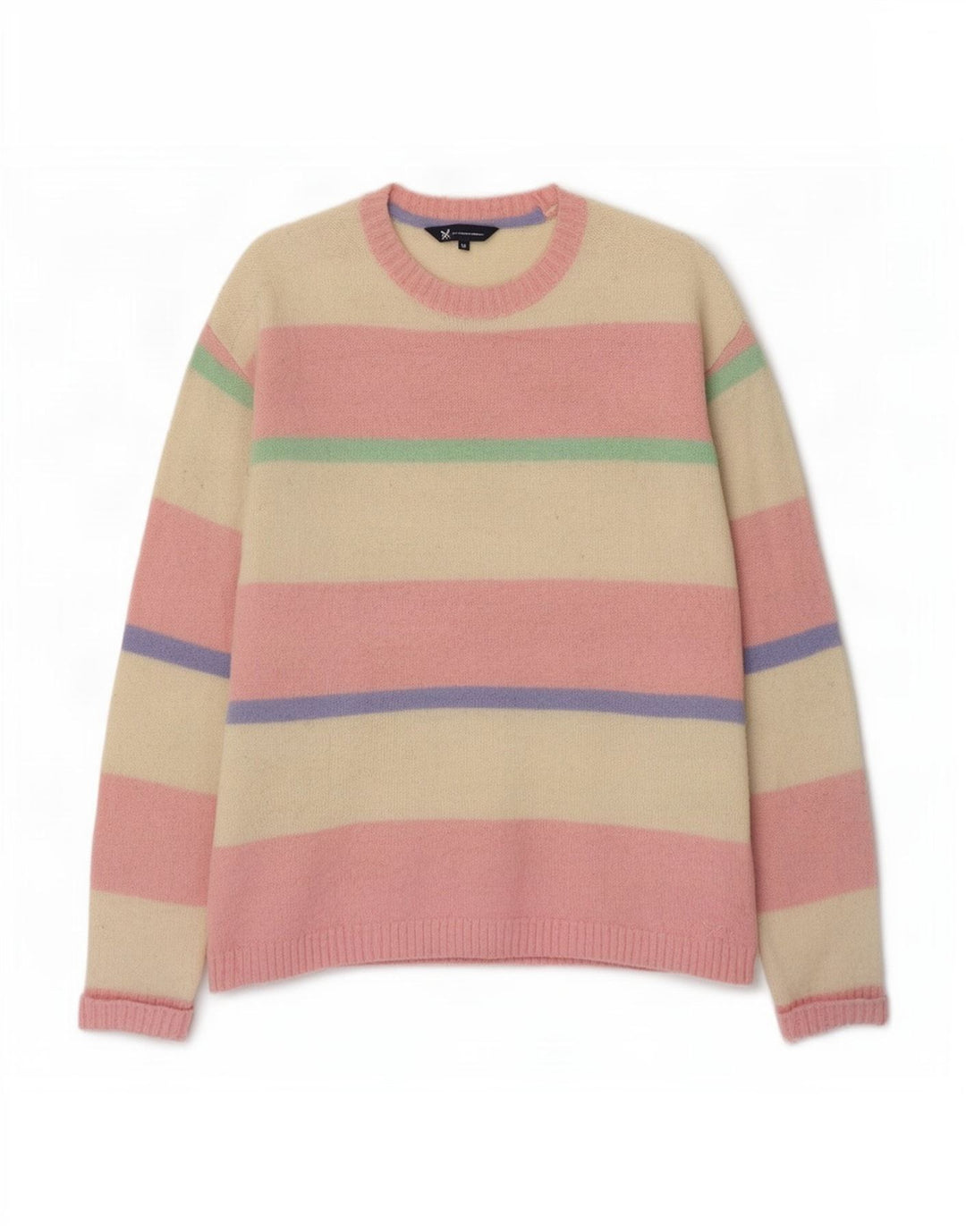 Crew Clothing Damen-Pullover mit Halsausschnitt, Gr. 42, Größe L, mehrfarbig