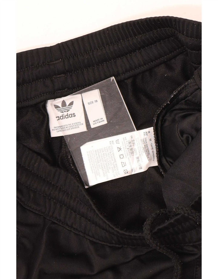 Adidas Damen Graphic Sport Shorts UK 10 Small Schwarz Polyester