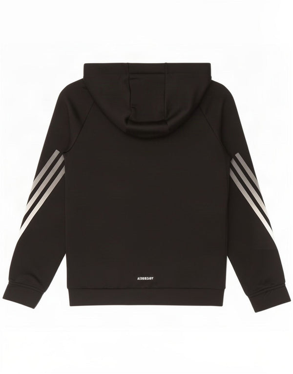 Adidas Aeroready Kapuzenpullover für Jungen, 9–10 Jahre, schwarzes Polyester