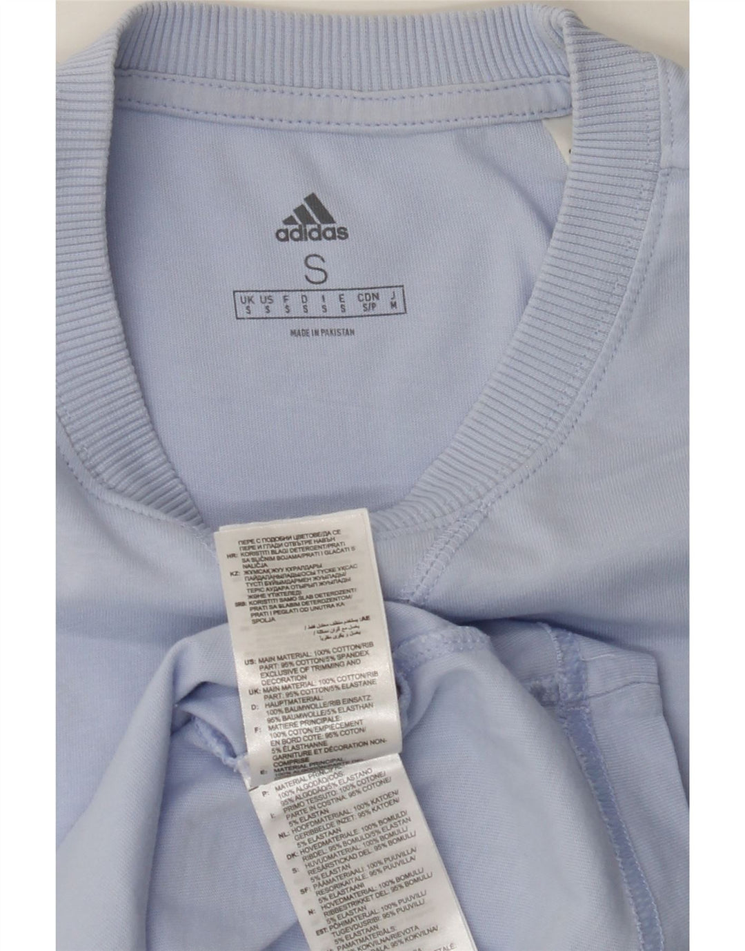 ADIDAS Mens T-Shirt Top Small Blue Cotton Vintage Adidas and Second-Hand Adidas from Messina Hembry 