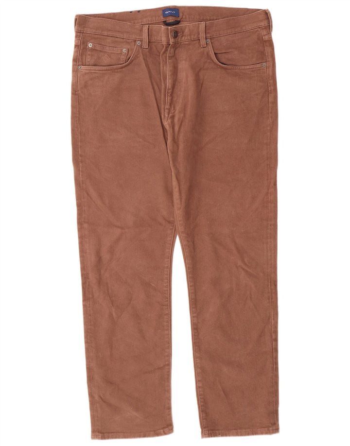 GANT Gerade Freizeithose für Herren, W38, L30, braune Baumwolle