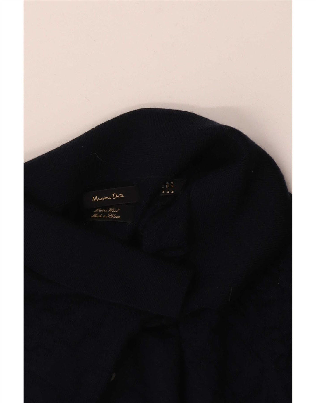 Massimo Dutti Herren Rollkragenpullover aus mittelblauer Wolle